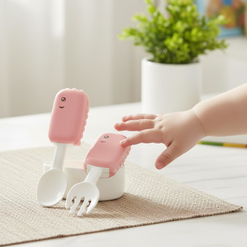 2Pcs Kids Cutlery Set plastic