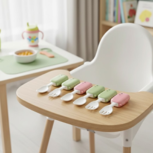 2Pcs Kids Cutlery Set plastic (2) 2Pcs Kids Cutlery Set plastic