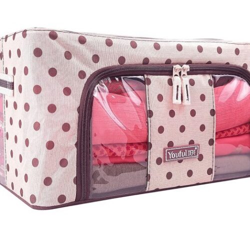 24Ltr Storage Box Dot Beige