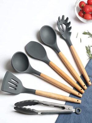 44134160c8ed397c583c5da7c0dfe6bf 12 Pcs Silicon Spatula Set Grey