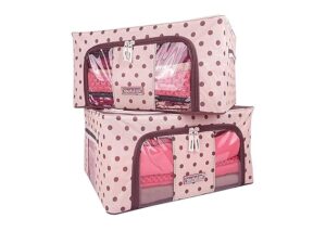 24Ltr Storage Box Dot Beige