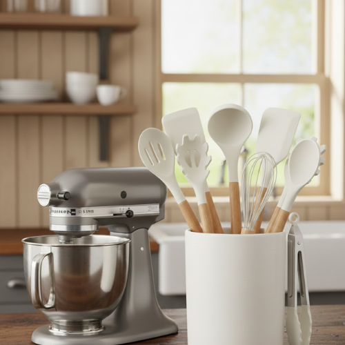 12 Pcs Silicon Spatula Set white