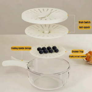 Whisk_7c782919fcea00cabce460b1c398a5a4dr 2 in 1 Food Drain Basket