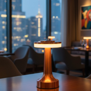 nasrin (1) Rose Gold Metal LED Table Lamp
