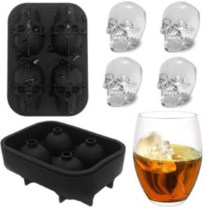 3D Skull Ice Ball 4 Grid