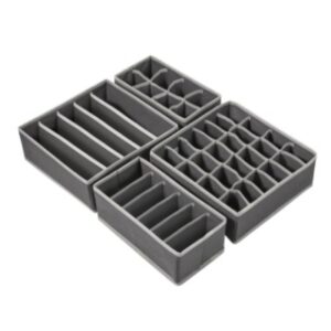 4 PCS Drawer Divider Box Grey
