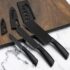 Black 3pcs knife set