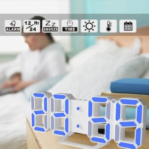 3D LED Clock Blue