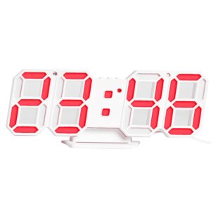 3D LED Clock Red