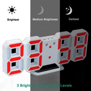 3D LED Clock Red