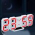 3D LED Clock Red