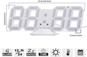3D LED Clock Pink
