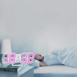 3D LED Clock Pink