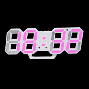 3D LED Clock Pink