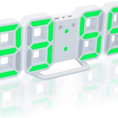 3D LED Clock Green