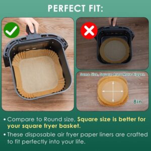 Air Fryer Paper Sheet Square