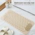 Bath Mat With Scrub square Beige