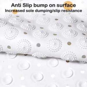 Bath Mat With Scrub White