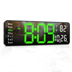 2a5a7e6fc4c6f_524_4072 Digital Wall Clock Green White