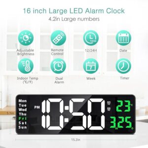 2a5a7e6fc4c6f_532_2904 Digital Wall Clock White Green