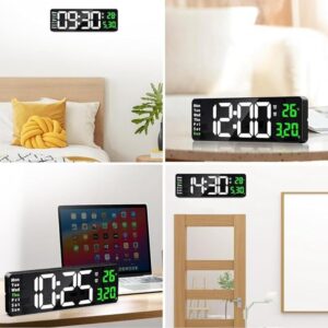 2a5a7e6fc4c6f_532_2905 Digital Wall Clock White Green