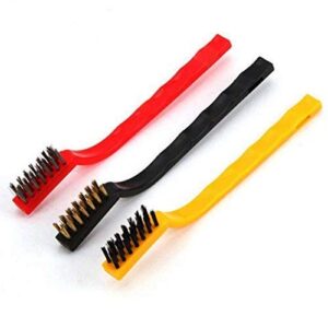 4173ZpjFjDL 3 Pc Mini Wire Brush Cleaning