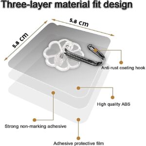 Transparent Adhesive Wall Hooks