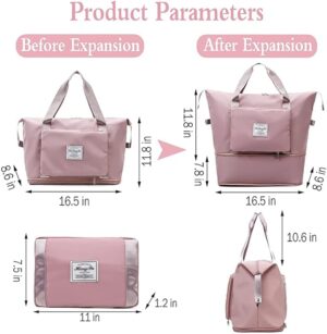 61IZU216raL._SX679_ Foldable Travel Bag Pink