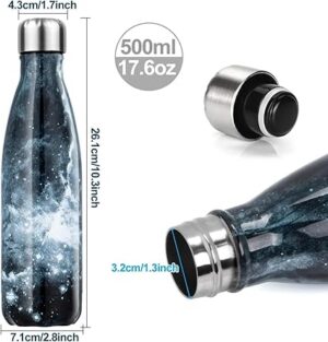 61X08Ai+FOL._SX425_ 500ml Double Wall Printed Steel Bottle Black Star