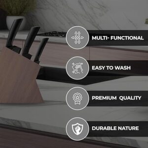 Black 3pcs knife set