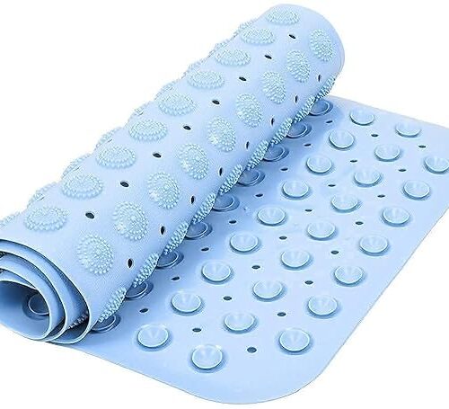 61lbAa0zWRL._SX569_ Bath Mat-Blue