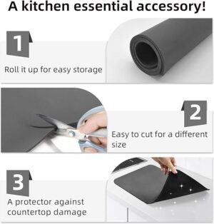 Dish Drying Mat 38x58 cm Black