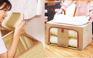 66Ltr Storage Box Burlap Beige