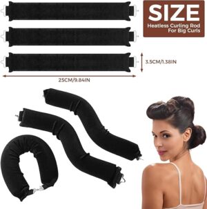 3PCS Heatless Hair Curlers