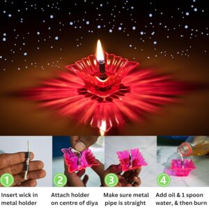 71dh5LxAmuL._SL1500_ 3D Reflection Decorative Diya Set (12 Pieces)