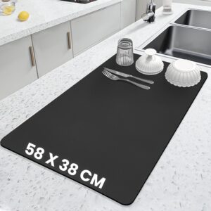 Dish Drying Mat 38x58 cm Black
