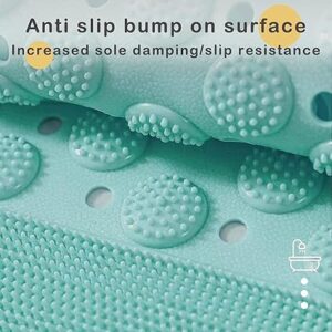 Bath Mat With Scrub square Green