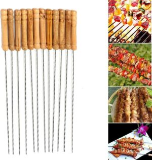 BBQ Sticks Steel Set of 10