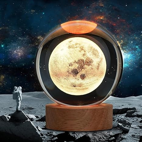 3D Moon Crystal Ball