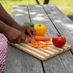 Bamboo Cutting Board With Ring 32X22