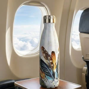 500ml Double Wall Printed Steel Bottle Dove Leaf