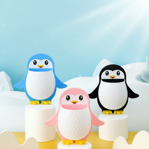 Wall-Mounted Penguin Toothbrush Holder