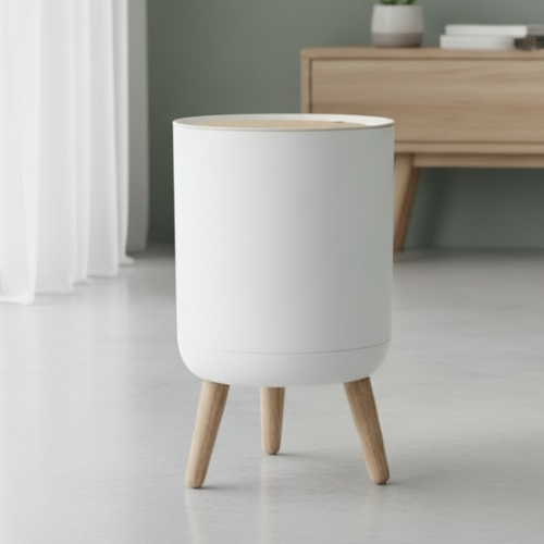 Press-Top Waste Bin Round