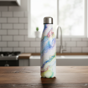 nasrin (84) 500ml Double Wall Printed Steel Bottle Rainbow