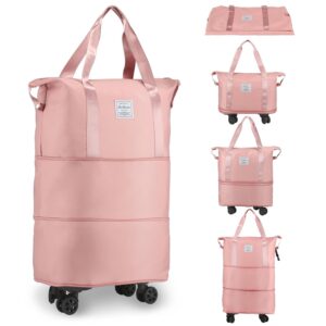 61imU5CkdPL._SL1500_ Duffel Trolley Bag With Wheel Pink
