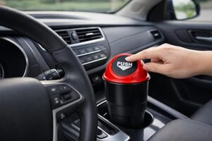 Push-Top Car Trash Bin