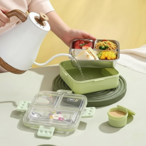Whisk_0a98764f82f3cd98a7f42653eec0889edr Smart Bento Lunch Box Green