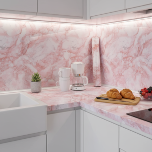 Pink Marble Foil Paper