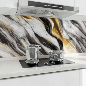 Black Golden Marble Foil Paper