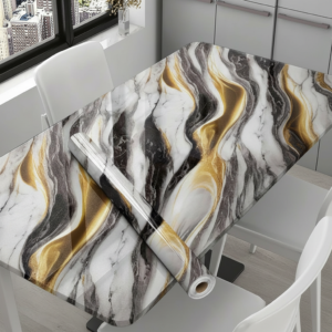 Black Golden Marble Foil Paper